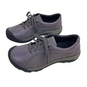 Keen Presidio Womens 7 Leather Lace Up Comfort Sneakers Purple
